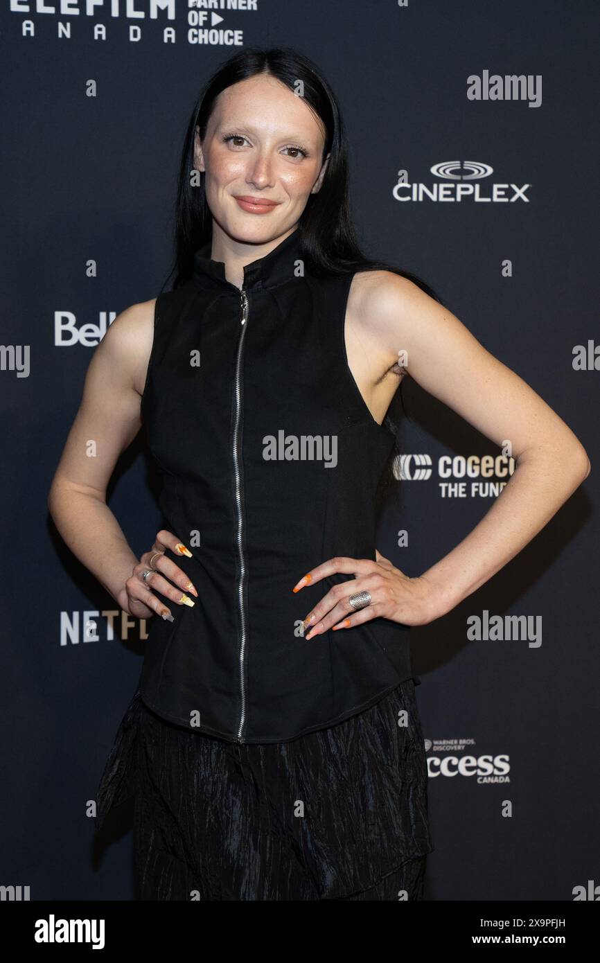 Juliette Gariepy nimmt 2024 an den Canadian Screen Awards im CBC Broadcast Centre Teil. Stockfoto