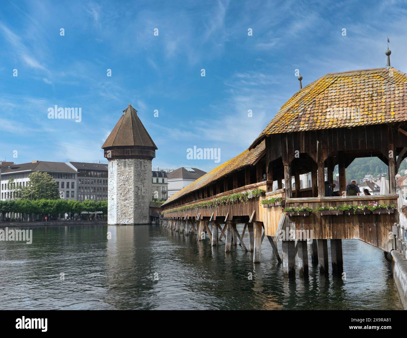 Kapellbrücke und Wasserturm, Luzern, Swirzerland Stockfoto