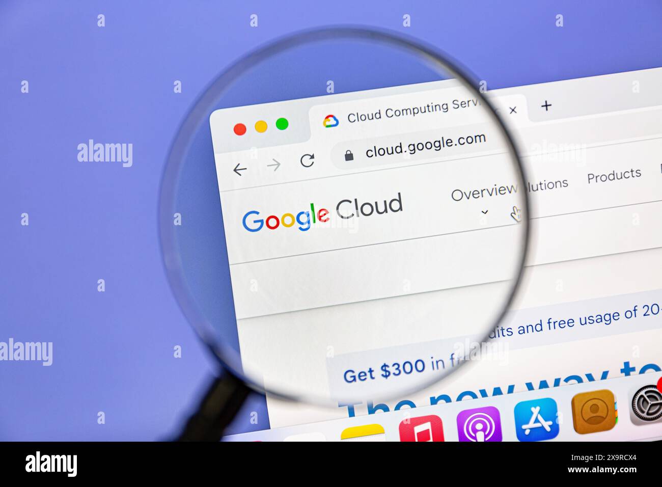 Ostersund, Schweden - 3. Juli 2023: Google Cloud Website. Google Cloud Platform von Google ist eine Suite von Cloud Computing. Stockfoto