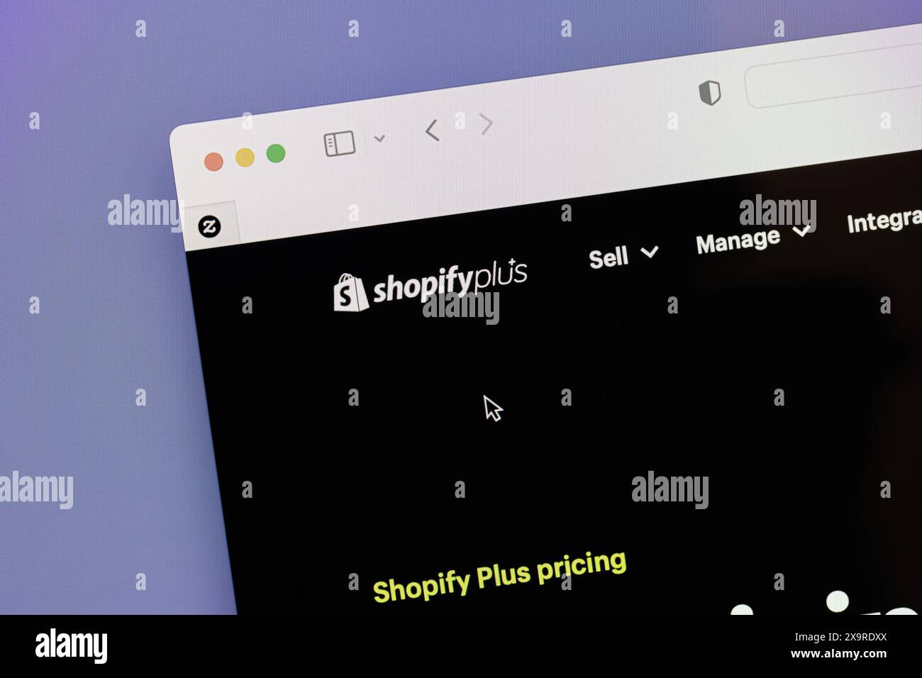 Ostersund, Schweden - 23. Juli 2023: Shopify Plus Website. Shopify ist der Name seiner proprietären E- Commerce - Plattform für Online - Shops und Stockfoto