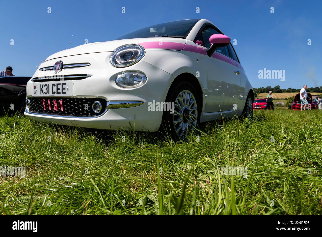 Fiat 500 Cinquecento bei Hanley Car Meeting. Stockfoto