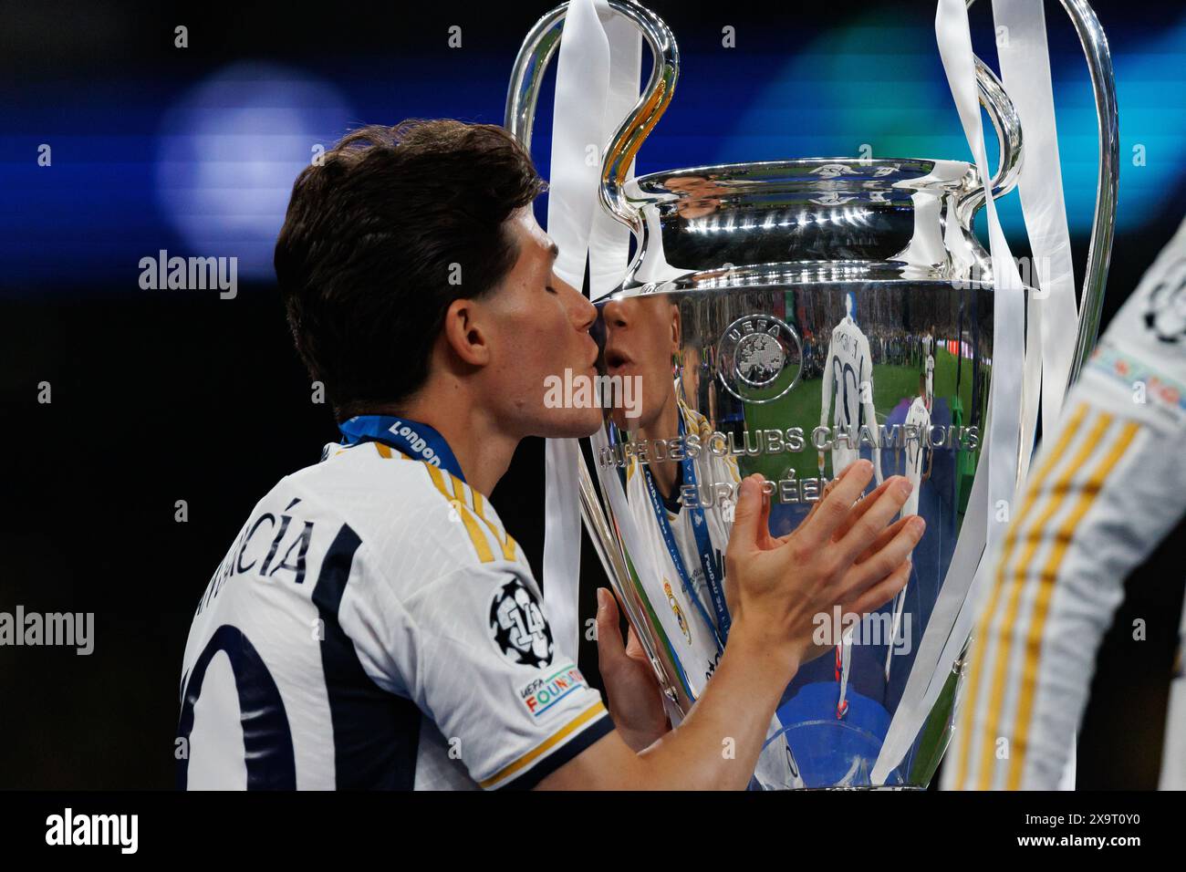 Joselu beim Finale der Champions League 2024 zwischen Borussia Dortmund und Real Madrid (Maciej Rogowski) Stockfoto