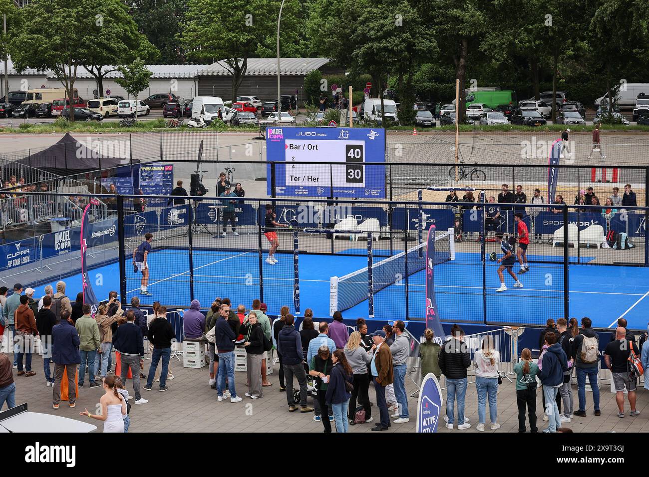 Hamburg, Hamburg, Deutschland. Juni 2024. Impressionen während der FIP RISE HAMBURG - Padel-Tennis in Hamburg (Credit Image: © Mathias Schulz/ZUMA Press Wire) NUR REDAKTIONELLE VERWENDUNG! Nicht für kommerzielle ZWECKE! Stockfoto