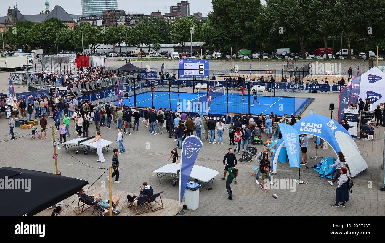 Hamburg, Hamburg, Deutschland. Juni 2024. Impressionen während der FIP RISE HAMBURG - Padel-Tennis in Hamburg (Credit Image: © Mathias Schulz/ZUMA Press Wire) NUR REDAKTIONELLE VERWENDUNG! Nicht für kommerzielle ZWECKE! Stockfoto