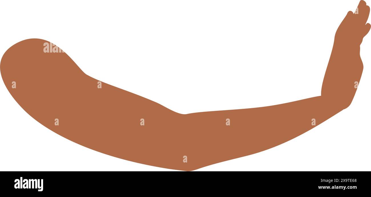 Eine Person, die Arm und Hand mit Gesten bewegt, um Nein zu sagen oder im Vektor zu stoppen Stock Vektor