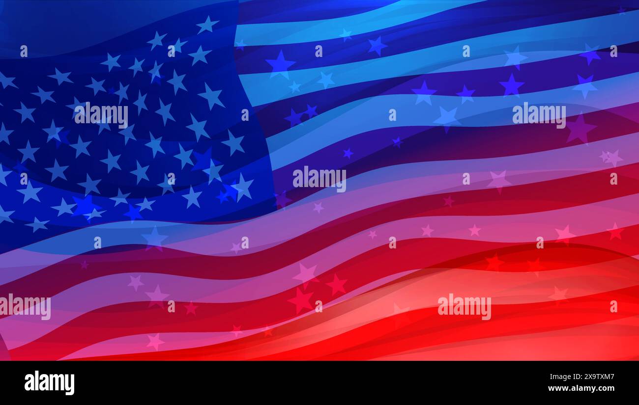 Happy 4. Juli Unabhängigkeitstag Hintergrund Stock Vektor