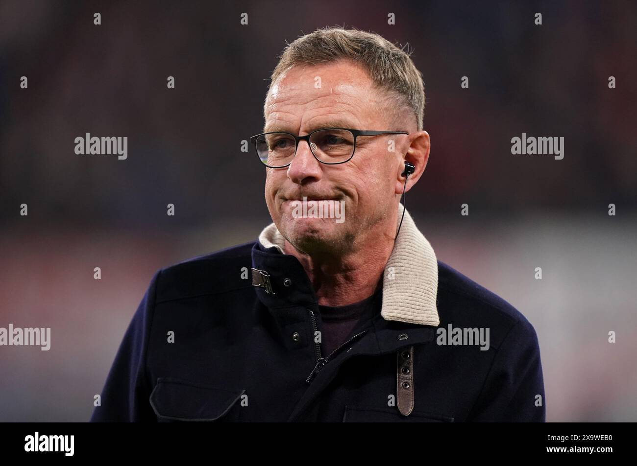 Aktenfoto vom 22.02.2023 des österreichischen Managers Ralf Rangnick. Der ehemalige Interimsboss Rangnick von Manchester United konnte Österreich als Gruppenzweiter hinter Belgien durchsetzen. Österreich schlug Deutschland im November in einem Freundschaftsspiel, aber die Hoffnung auf weitere Fortschritte in diesem Sommer scheint durch eine schwere Knieverletzung für Kapitän David Alaba behindert worden zu sein. Ausgabedatum: Montag, 3. Juni 2024. Stockfoto