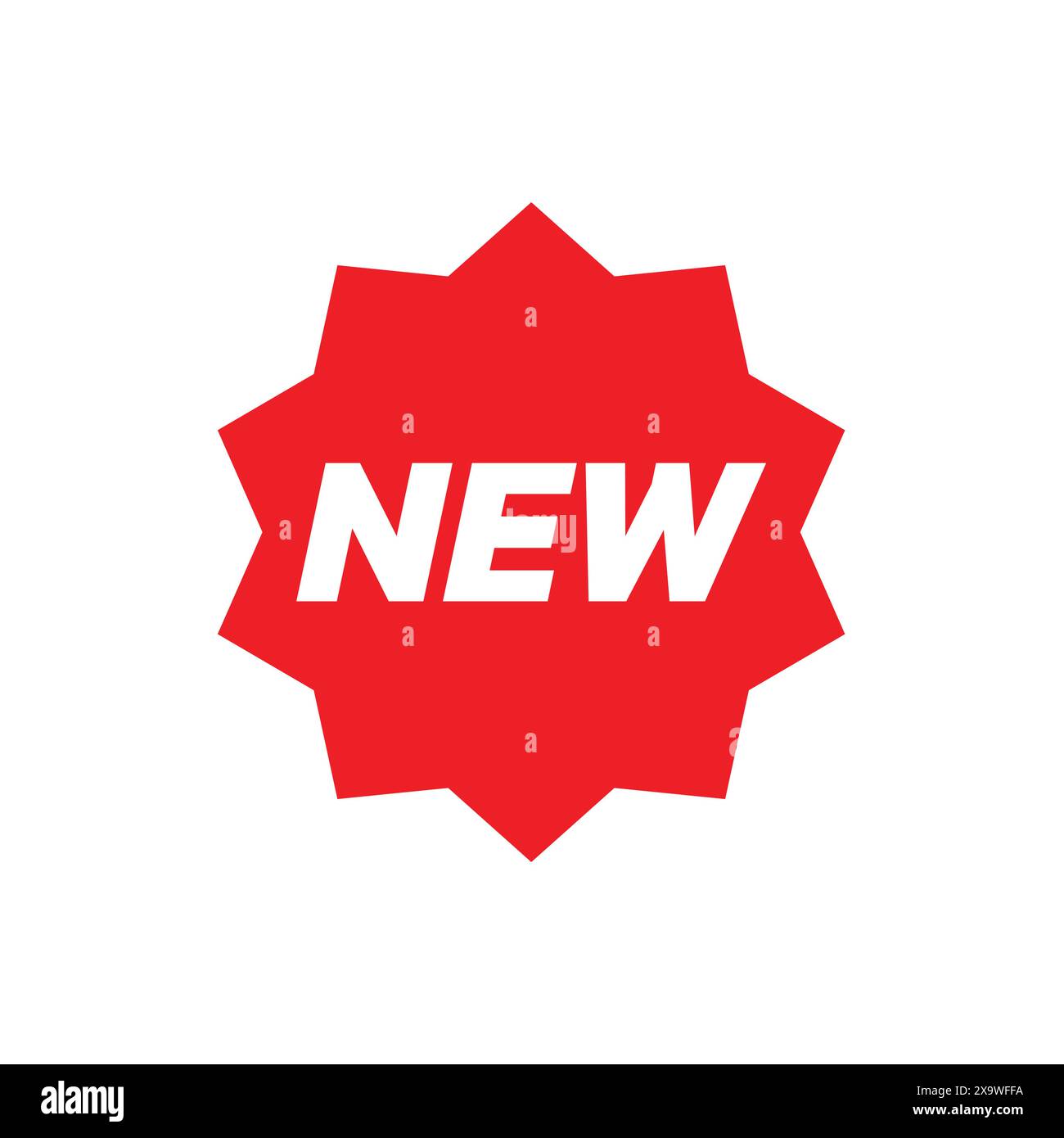 Neues Vektor-Shopping-Tag. Rotes Sternenetikett, Symbol im Online-Shop. Stock Vektor