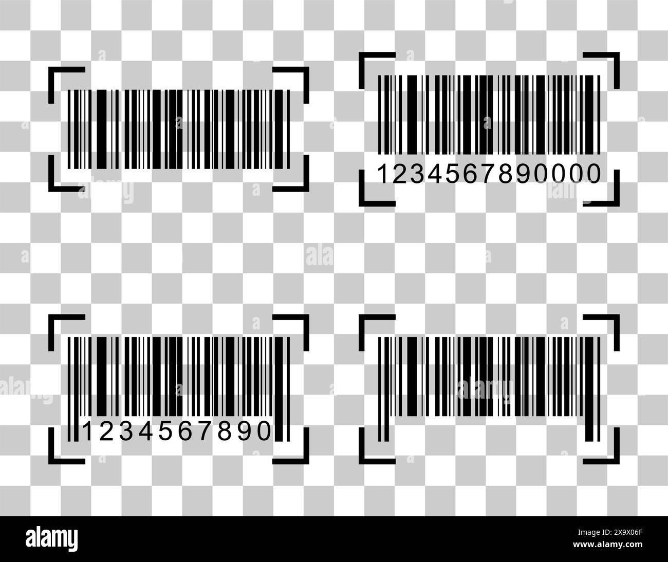 Satz von Barcode-Vektorsymbol. Barcode für flaches Web-Design. Abbildung des Scanners . Stock Vektor