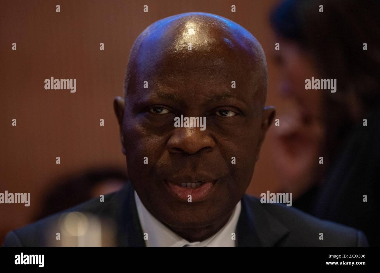 Genf, Genf, Schweiz. Juni 2024. Genf Schweiz, 03.06.2024: GILBERT F. HOUNGBO. (Generalsekretär der Internationalen Arbeitsorganisation) Vorstellung der Arbeitskonferenz auf der 112. Internationalen Arbeitskonferenz. Die 112. Internationale Arbeitskonferenz befasst sich mit der globalen Arbeit und fand Innovationen für die Zukunft vor und fand bei den Vereinten Nationen in Genf statt. (Kreditbild: © Eric Dubost/ZUMA Press Wire) NUR REDAKTIONELLE VERWENDUNG! Nicht für kommerzielle ZWECKE! Quelle: ZUMA Press, Inc./Alamy Live News Stockfoto