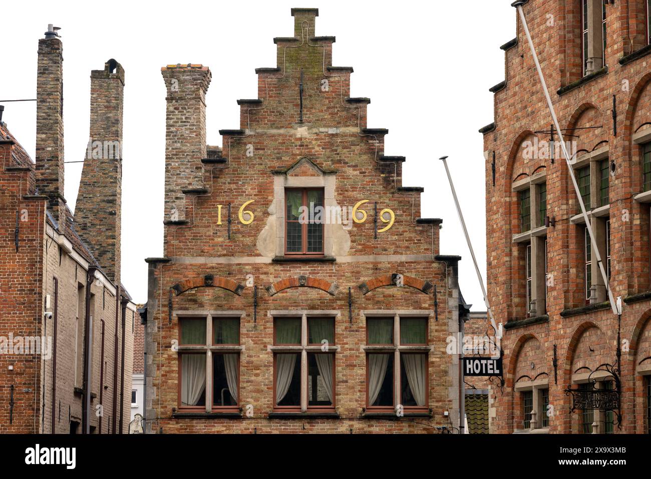 Gebäude in Brügge, Flandern, Belgien, Stockfoto