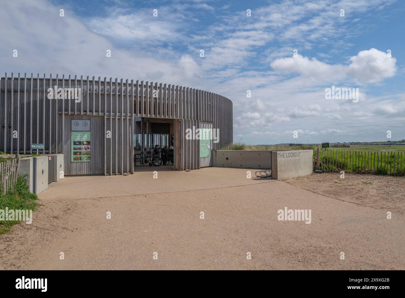 Der Aussichtspunkt in Holkham Bay. Stockfoto