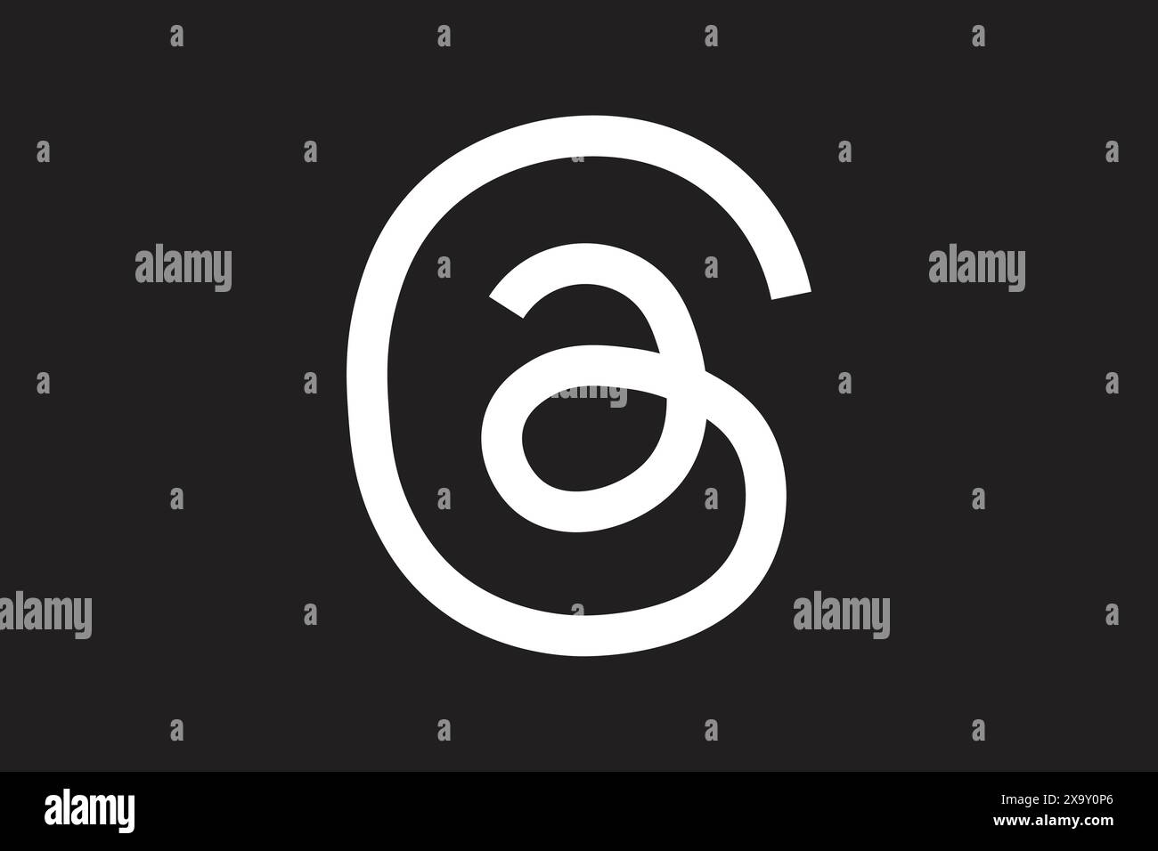 Threads beliebter Social-Media-Symbole. Threads-Logo-Symbol Stock Vektor