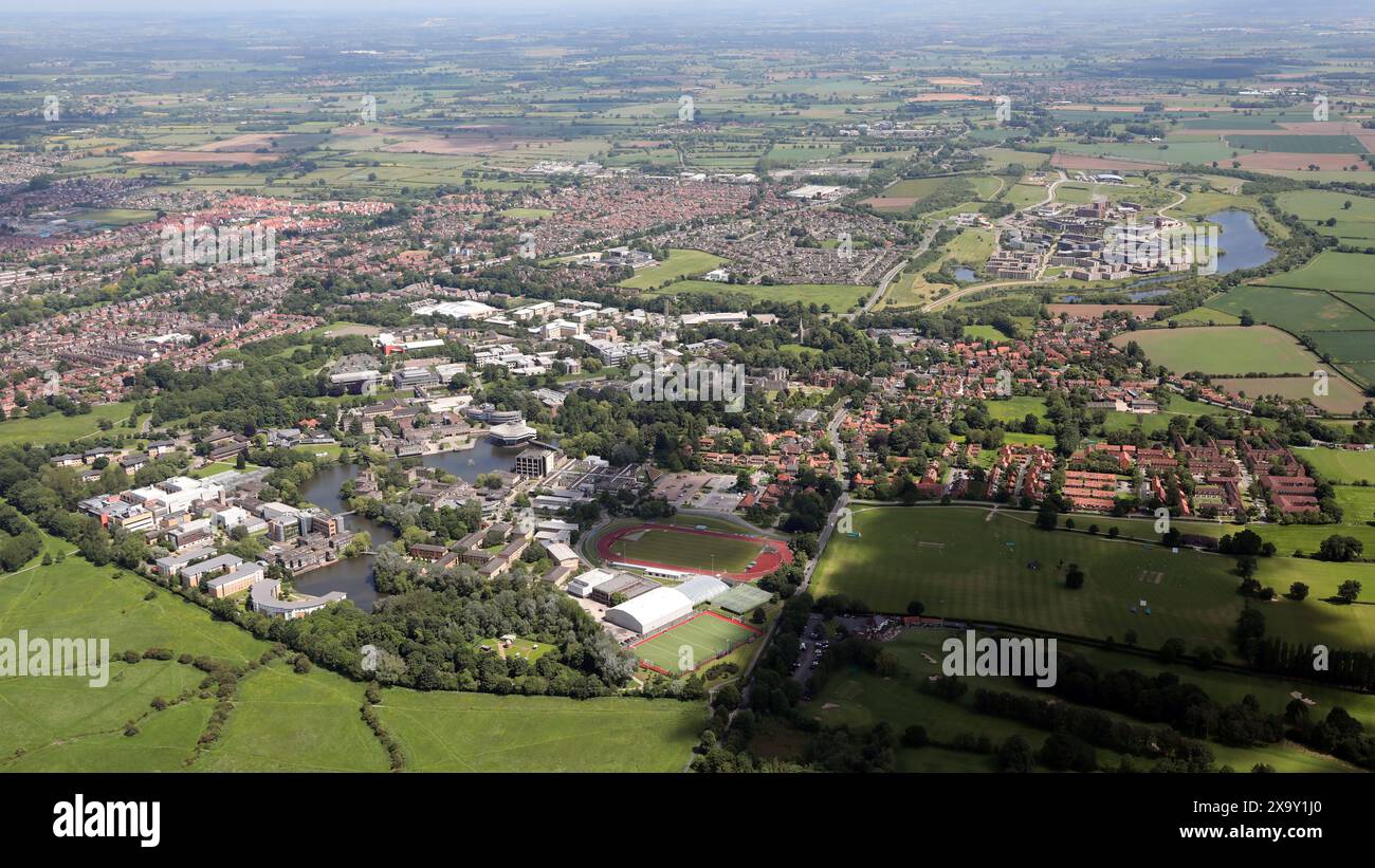 Luftaufnahme der York University von Westen mit Blick nach Osten in Richtung Campus East Stockfoto