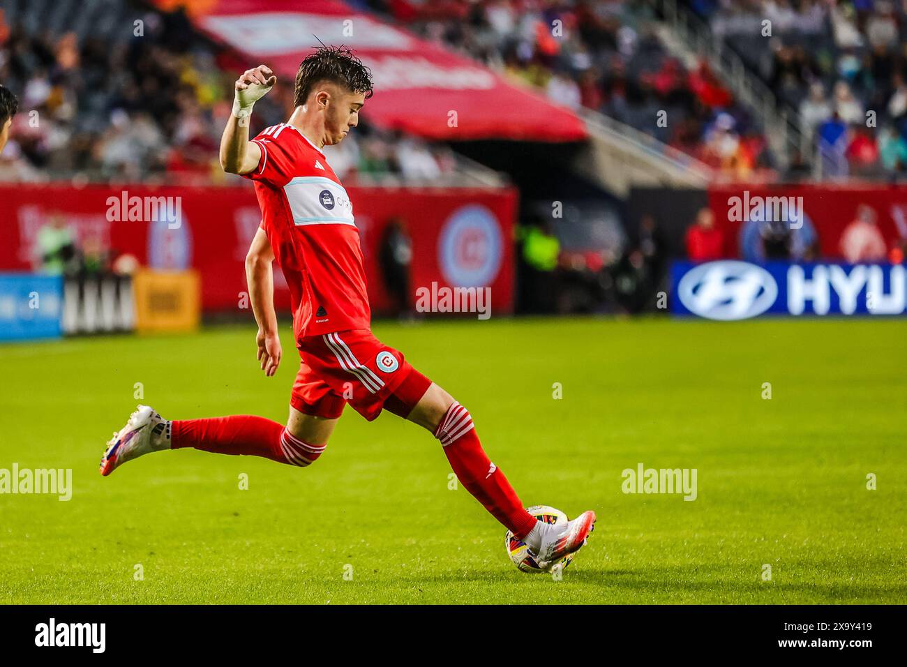 Brian Gutiérrez vom Chicago FIRE FC am 1. Juni 2024. Stockfoto