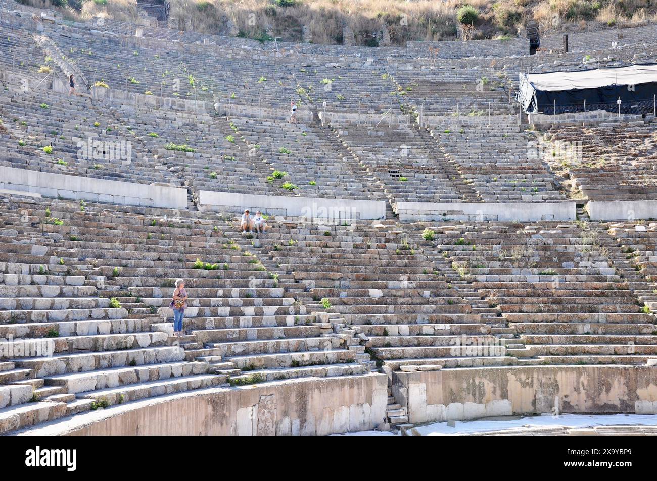 Das Hellenistische Große Theater, Ephesus, Selcuk, Provinz Izmir, Türkei Stockfoto