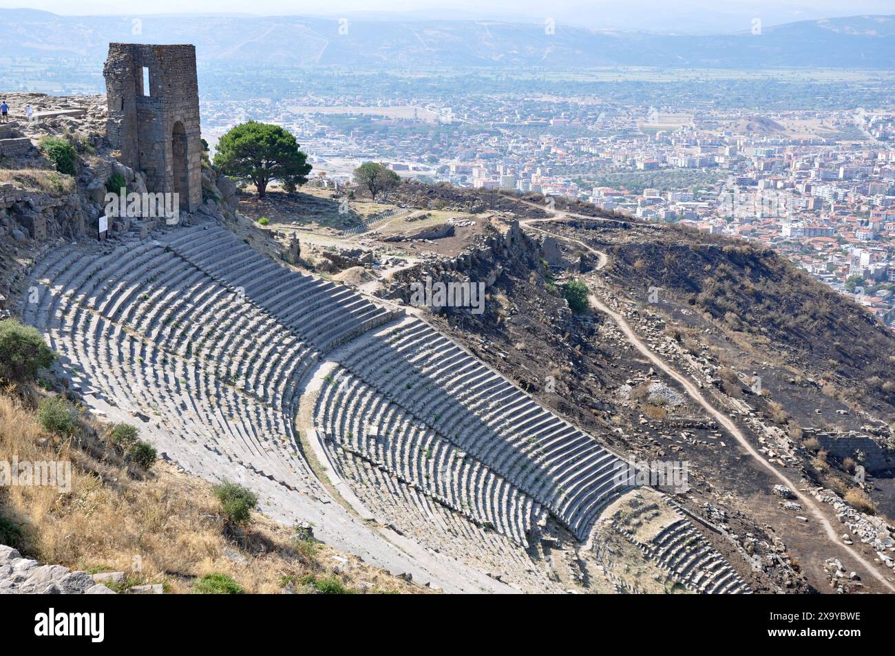 Hellenistisches Theater, Pergamon oder Pergamum, Bergama, Provinz Izmir, Türkei Stockfoto