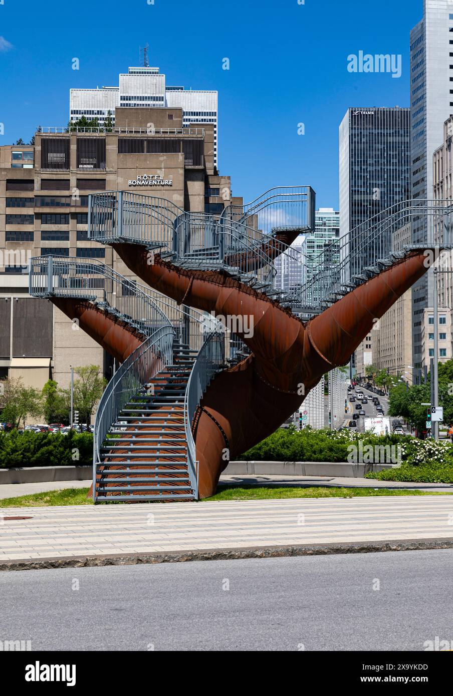 Skulptur, Dendriten, von Michel de Brion, Park Bonaventure, Montreal, Provinz Québec, Kanada Stockfoto