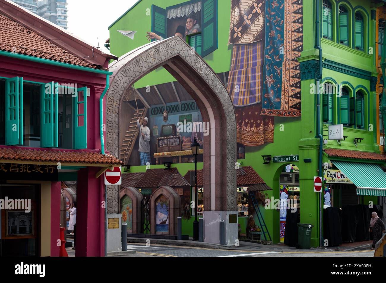 Die Indianerstraße in Singapur Stockfoto