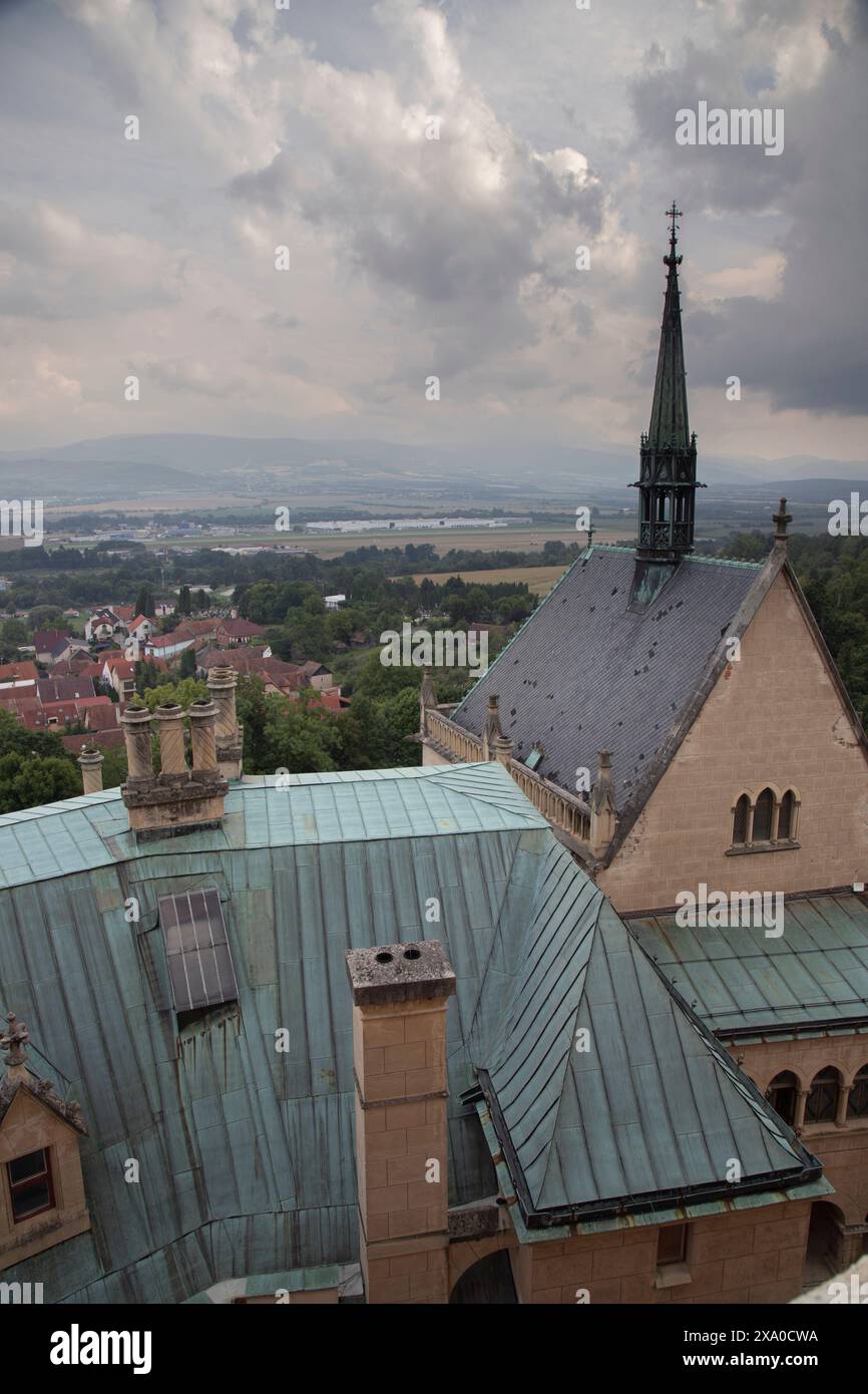 Ein malerischer Blick auf das Schloss Orava in der Slowakei Stockfoto