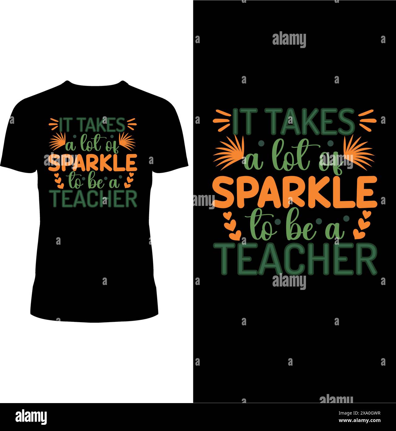 Es braucht viel Glanz, um Lehrer zu sein, Teacher's Day T-Shirt Design Stock Vektor