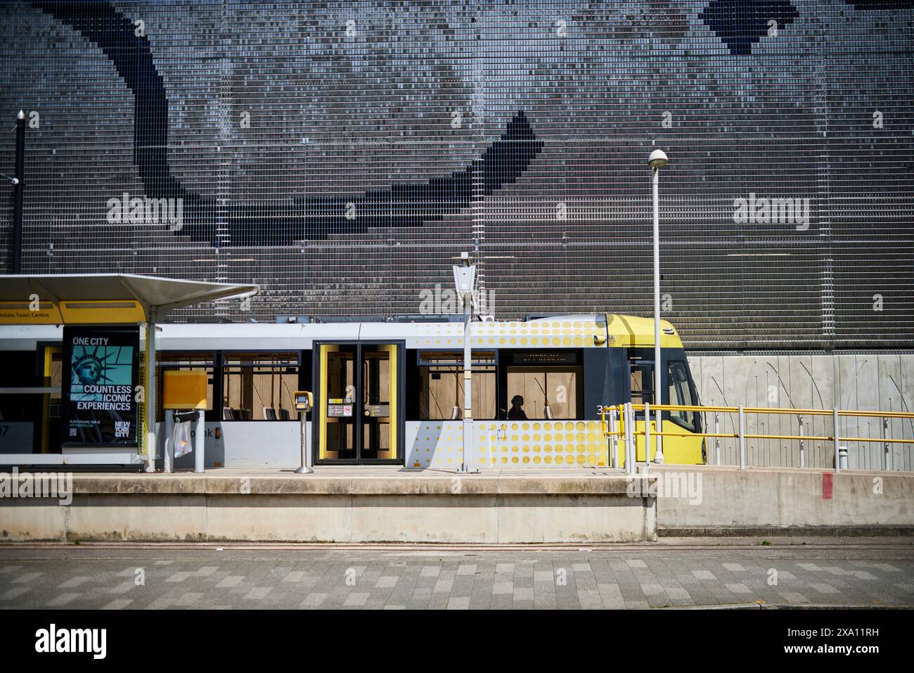 Stadtzentrum von Rochdale Metrolink Interchange Stockfoto