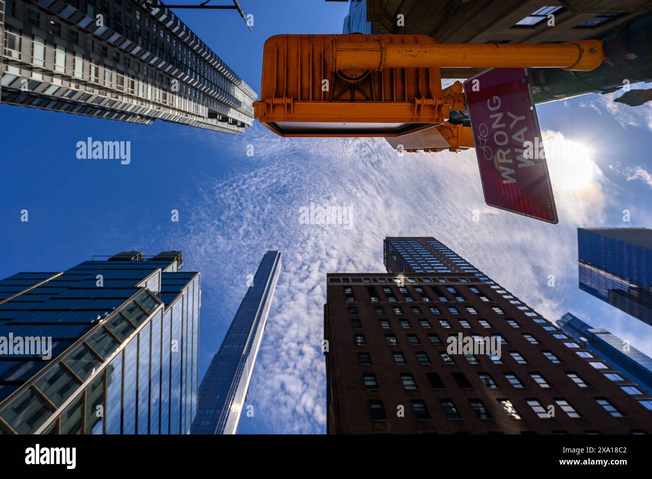 Ein malerischer Blick auf die Wolkenkratzer von New York City Stockfoto