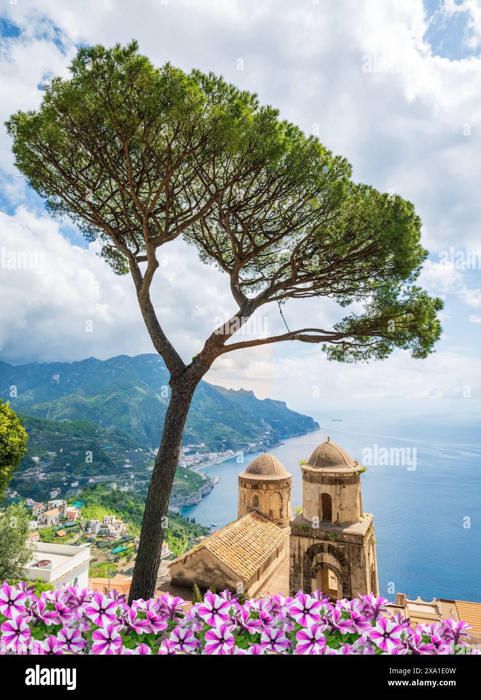 Villa Rufolo und Graden Ravello, Amalfiküste, Kampanien, Italien, Europa Stockfoto