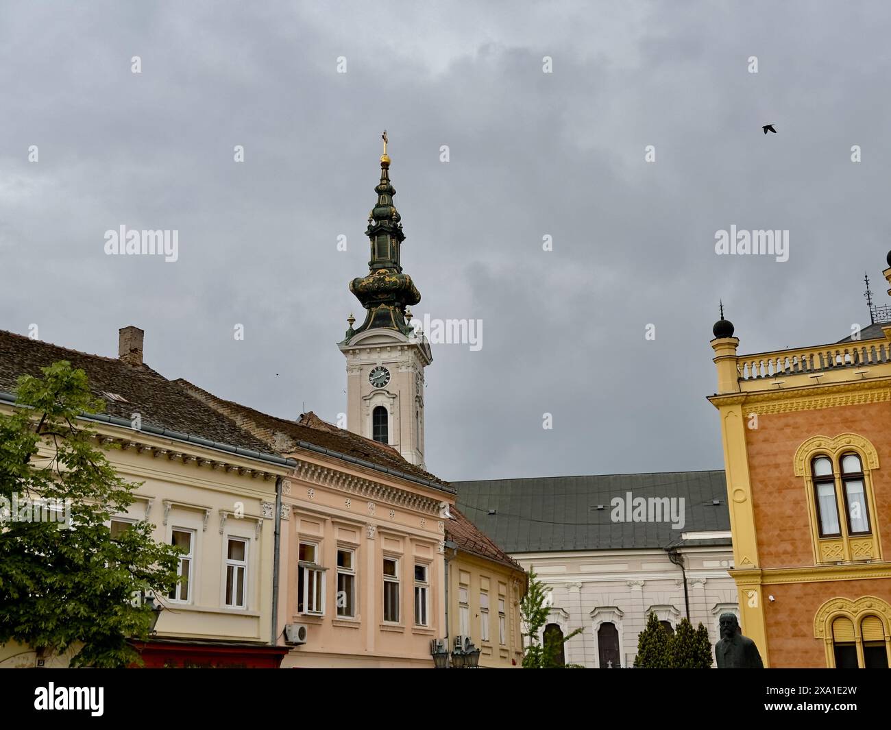 Der Turm der St. Georgs Kathedrale in Novi Sad, Serbien Stockfoto