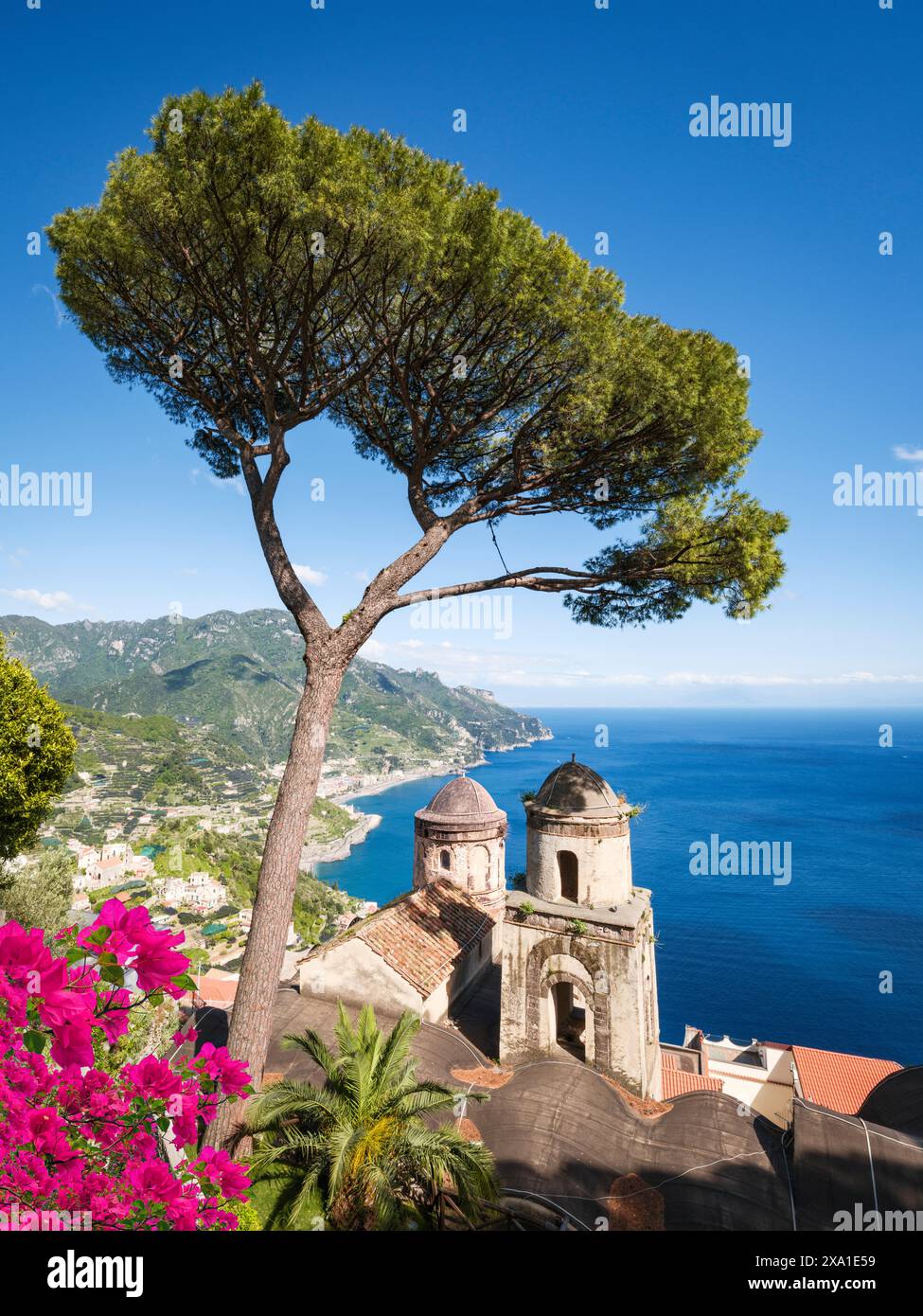 Villa Rufolo und Graden Ravello, Amalfiküste, Kampanien, Italien, Europa Stockfoto