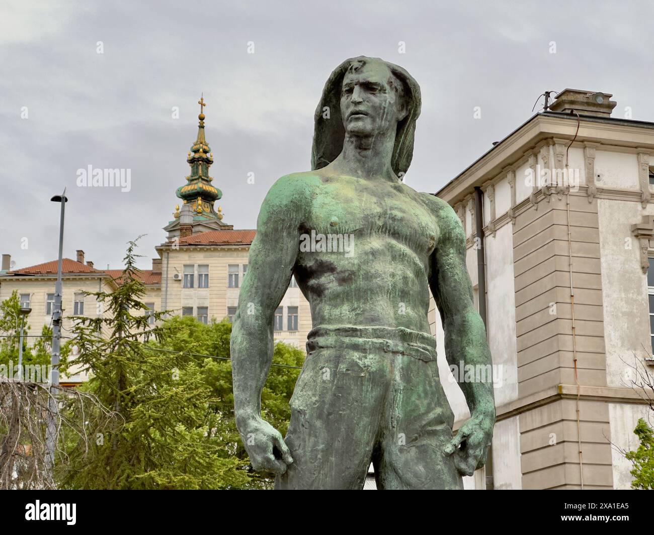 Das Denkmal für die Hafenarbeiter in Belgrad Stockfoto