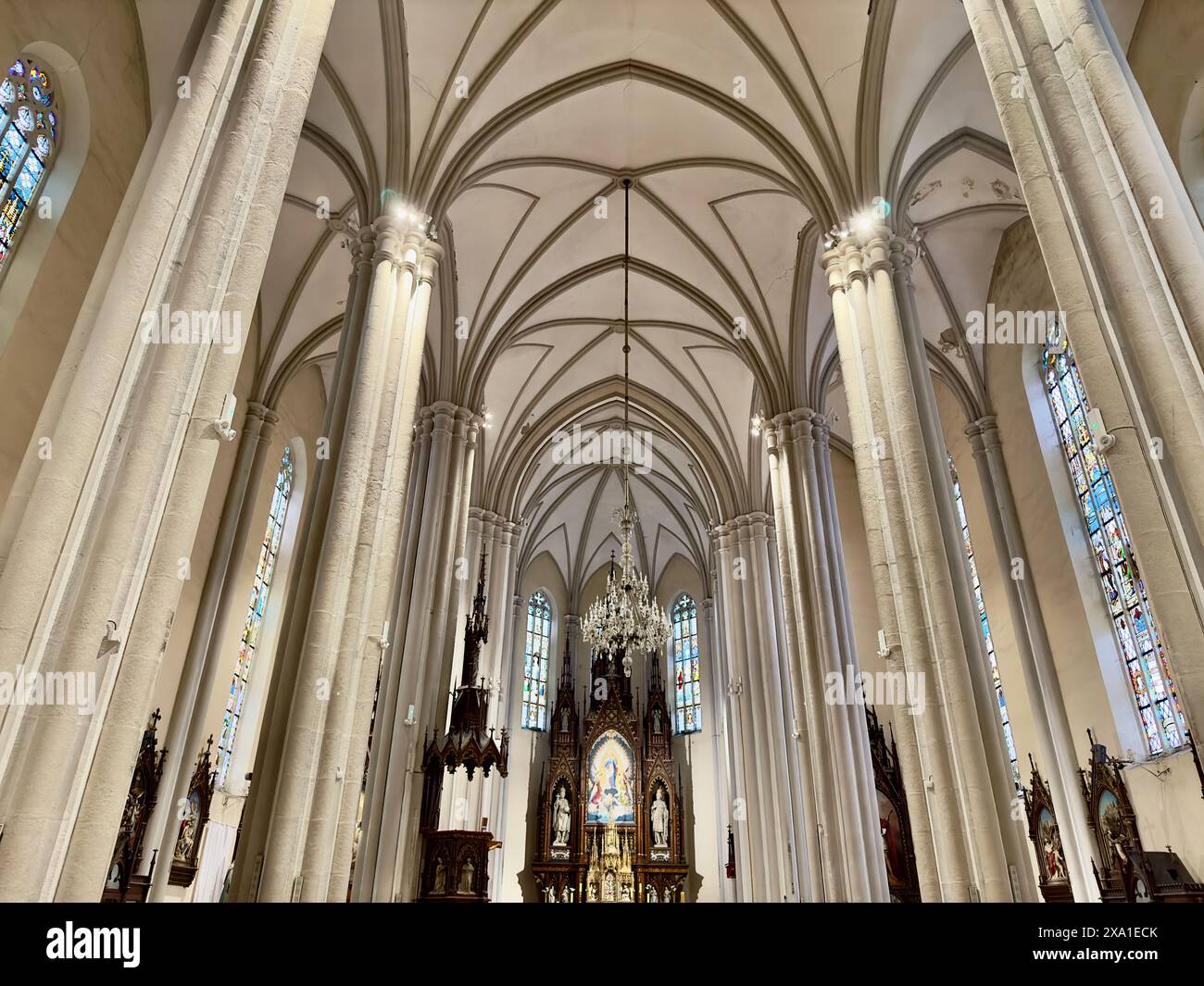 Name der katholischen Kirche Mary, Novi Sad Stockfoto