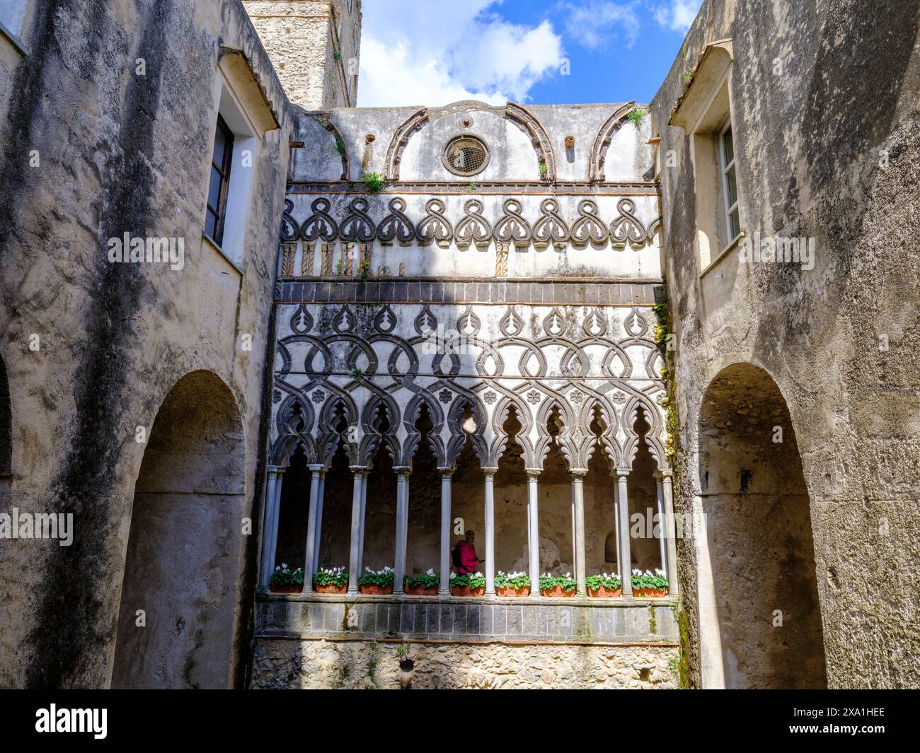 Villa Rufolo und Graden Ravello, Amalfiküste, Kampanien, Italien, Europa Stockfoto