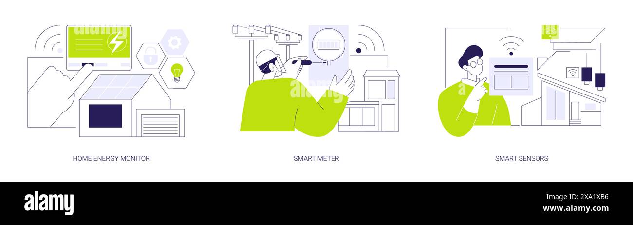 Smart-House-Technologie abstrakte Konzeptvektordarstellungen. Stock Vektor