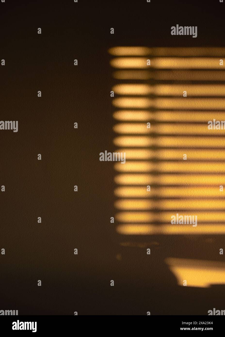 Das helle Licht wirft einen Schatten auf die Wand Stockfoto