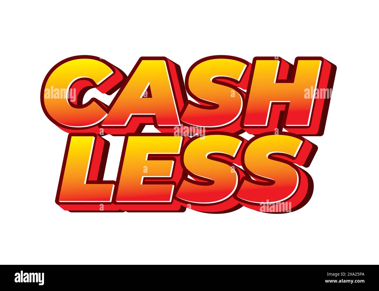 Fahrlässig. Texteffektkonstruktion im 3D-Stil mit guten Farben Stock Vektor