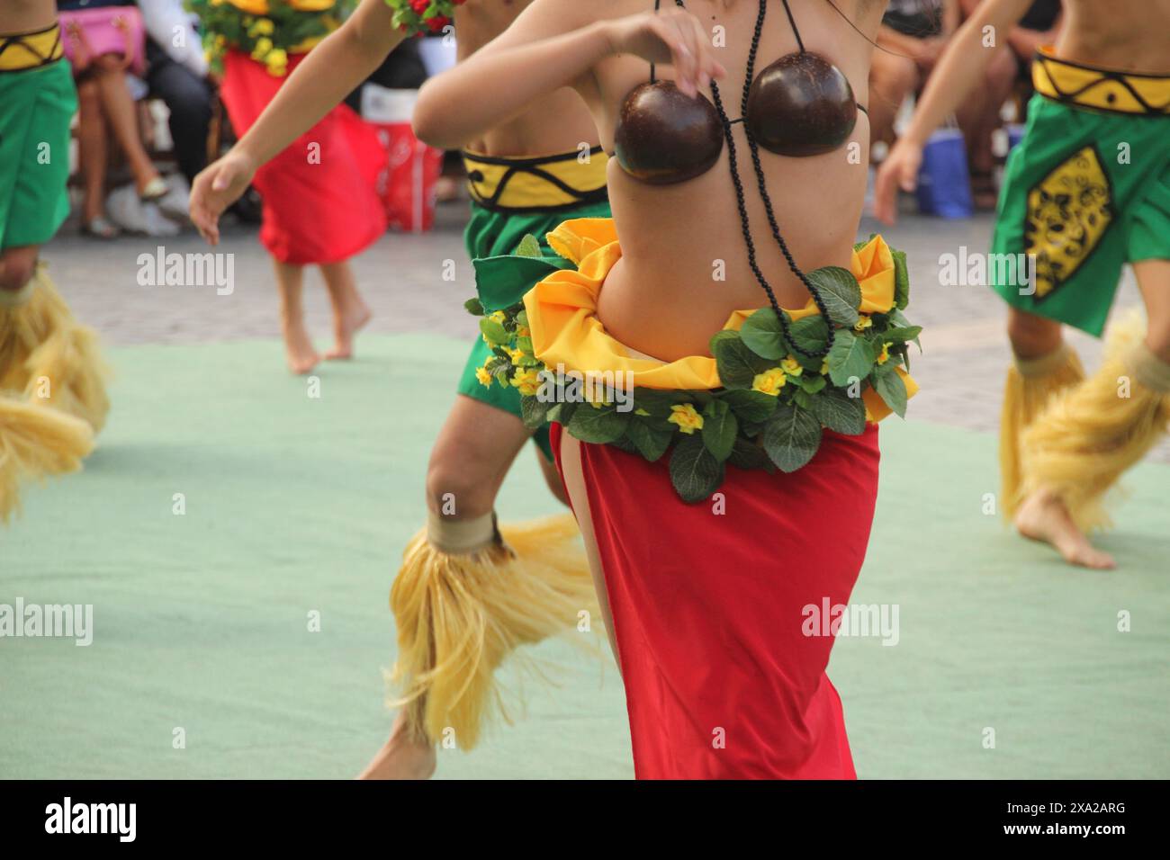 Ein traditioneller Tanz der Osterinsel, Chile Stockfoto
