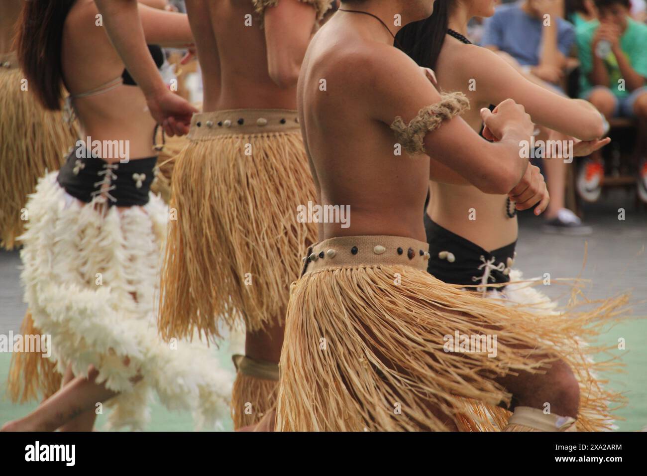 Ein traditioneller Tanz der Osterinsel, Chile Stockfoto