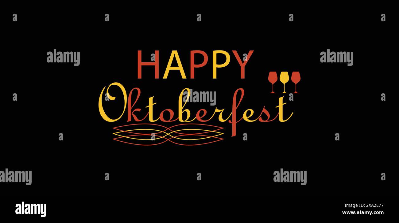 Oktoberfest Spirit mit schickem Text Art Design Stock Vektor