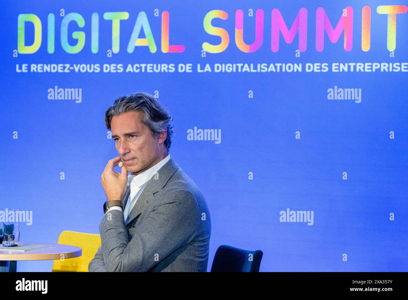 Laurent Solly Vice President Southern Europe Meta Group bei der Einweihung des digitalen Gipfels in der Campus-Region du numerique. Stockfoto