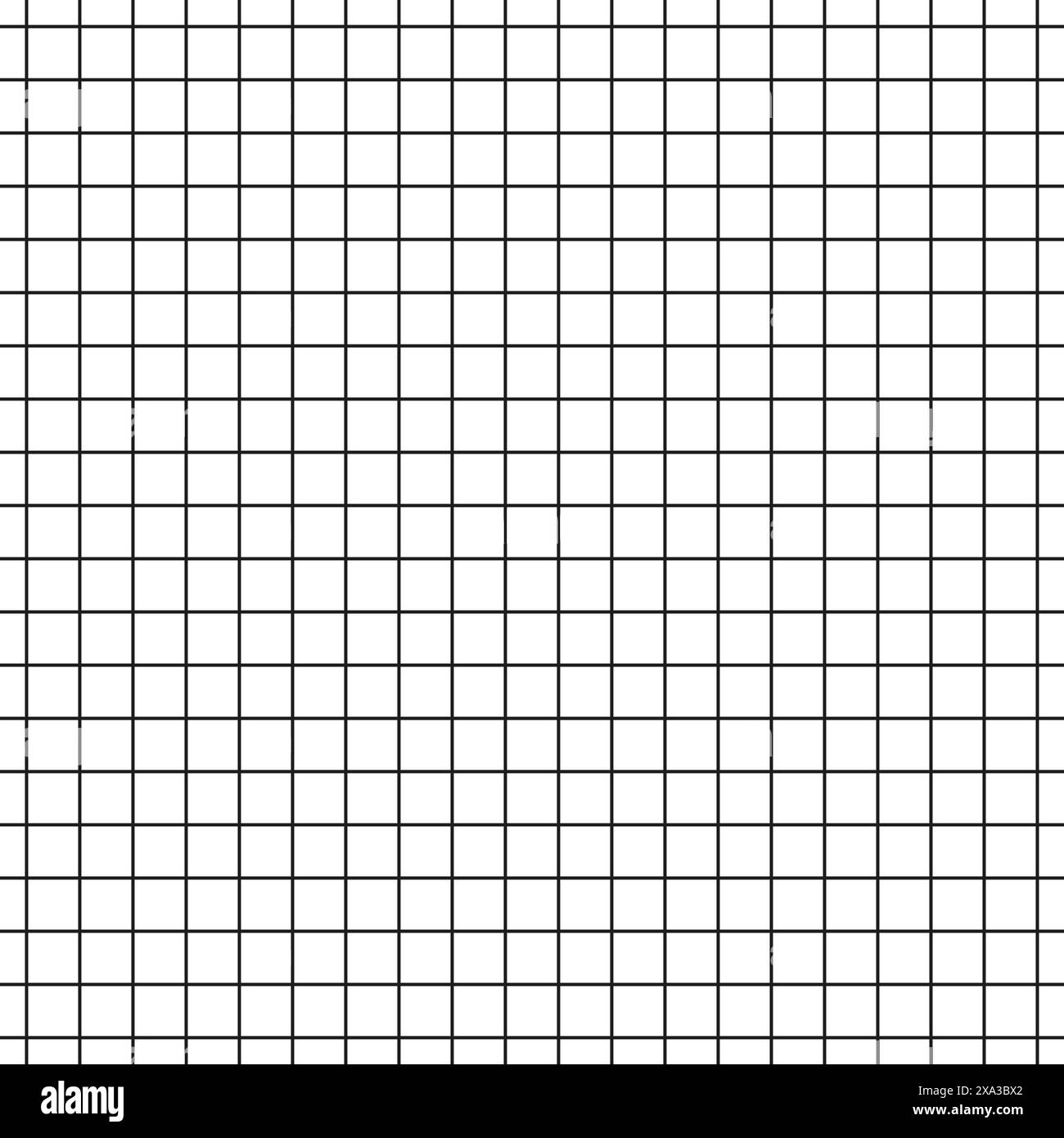 Hintergrund des Rastermusters. Schwarze Linien. Quadratisches Vektorlayout. Einfache geometrische Konstruktion. Stock Vektor