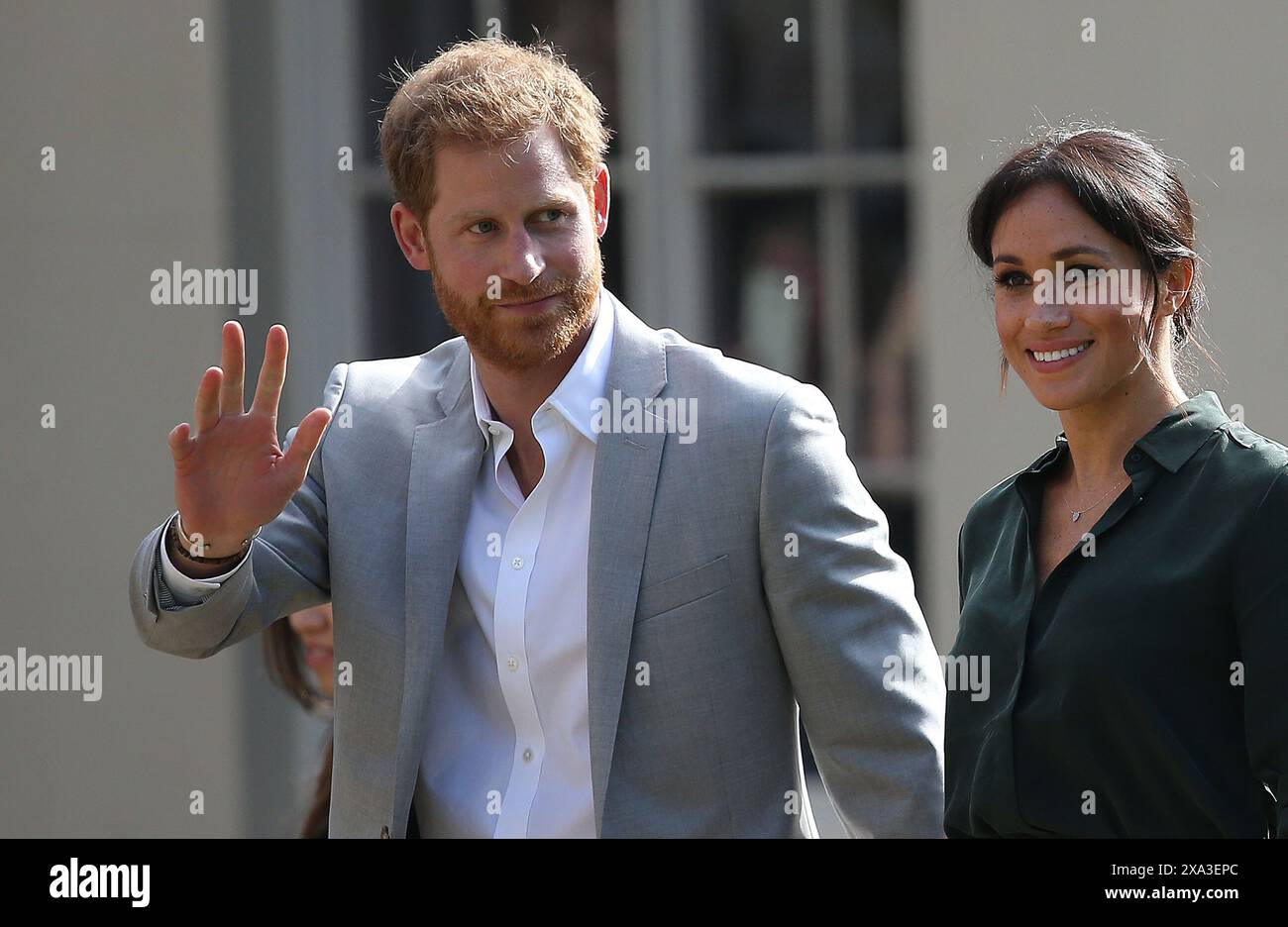 Brighton, Großbritannien, 3. Oktober 2018. Der Herzog und die Herzogin von Sussex besuchen Sie den Royal Pavilion in Brighton: Credit James Boardman/Alamy leben Nachrichten Stockfoto