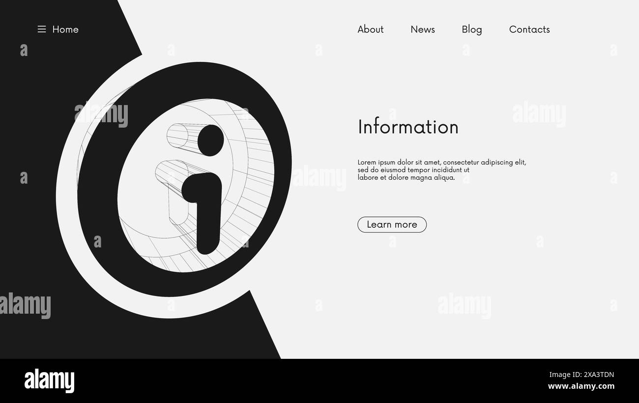 FAQ-Symbol, konzeptionelle Illustration Online-Kommunikation Informationsschild, futuristisches Drahtmodell geometrisches Zeichen in Perspektive, Vektor-monochrome Geschäfte Stock Vektor