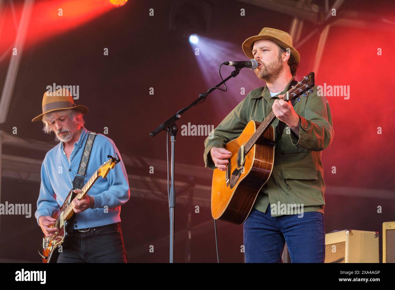 James Skelly von The Coral tritt beim Wychwood Festival in Cheltenham auf. Juni 2024 Stockfoto