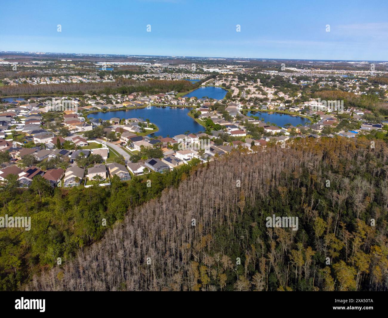 Ein Blick aus der Vogelperspektive von Kissimmee, Florida Stockfoto