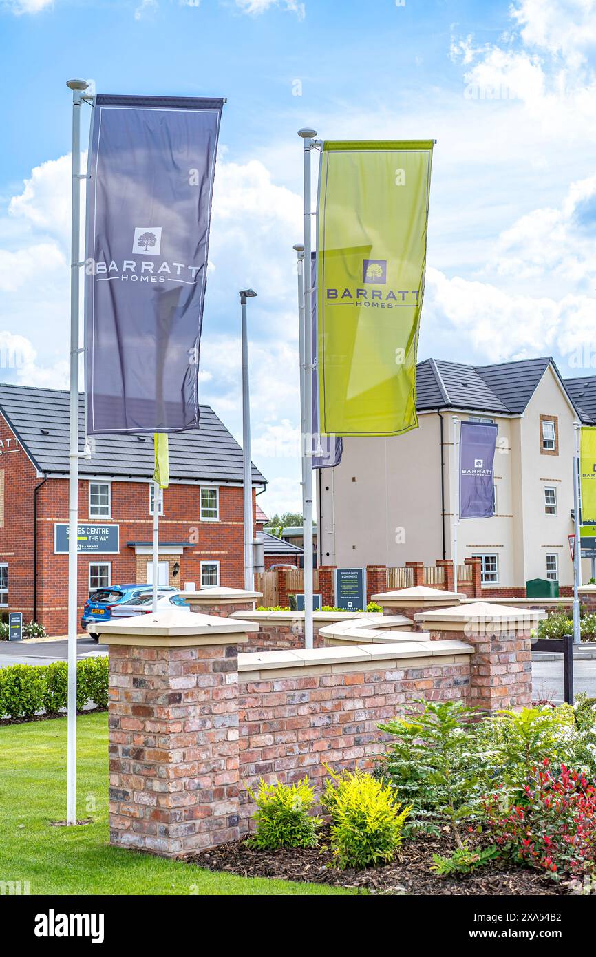 Barratt Homes: Neubau von Immobilien in den Midlands, Großbritannien. Stockfoto