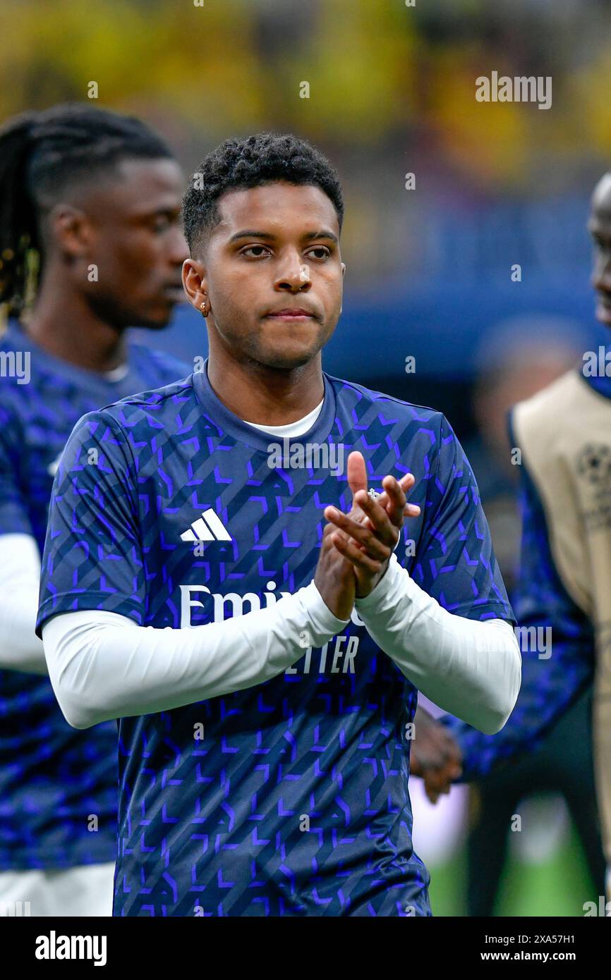 Rodrygo von Real Madrid im UEFA Champions LeagueFinale 2024 zwischen