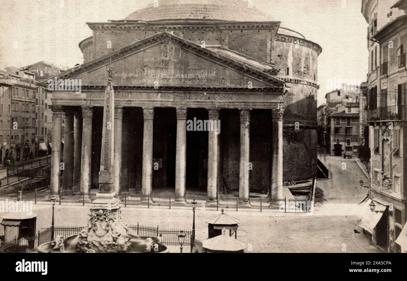 Pantheon d'Agrippa, Roma, ca. 1860 Stockfoto