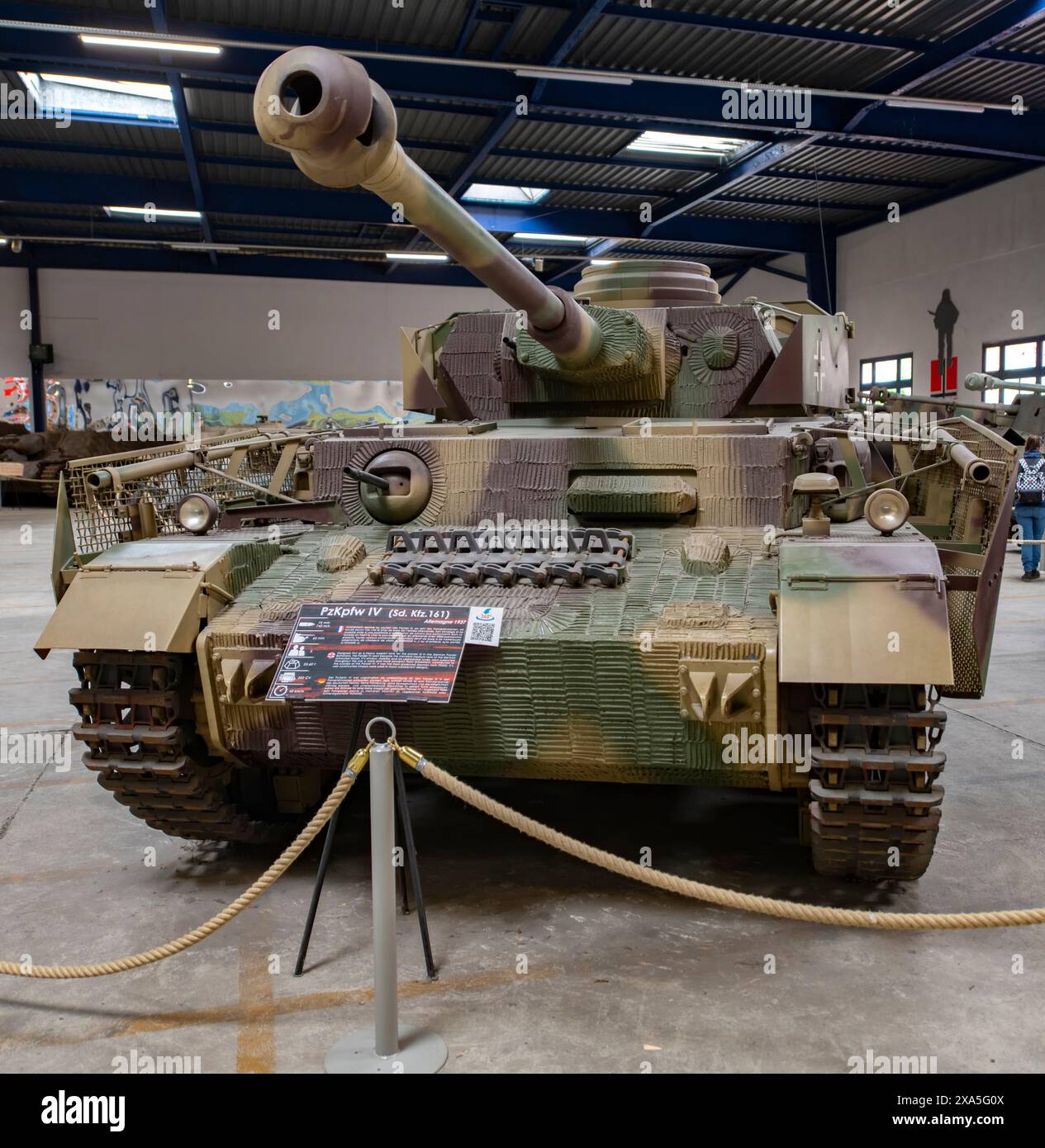 PzKpfw IV Panzer im Museum für gepanzerte Fahrzeuge in Saumur, Frankreich Stockfoto