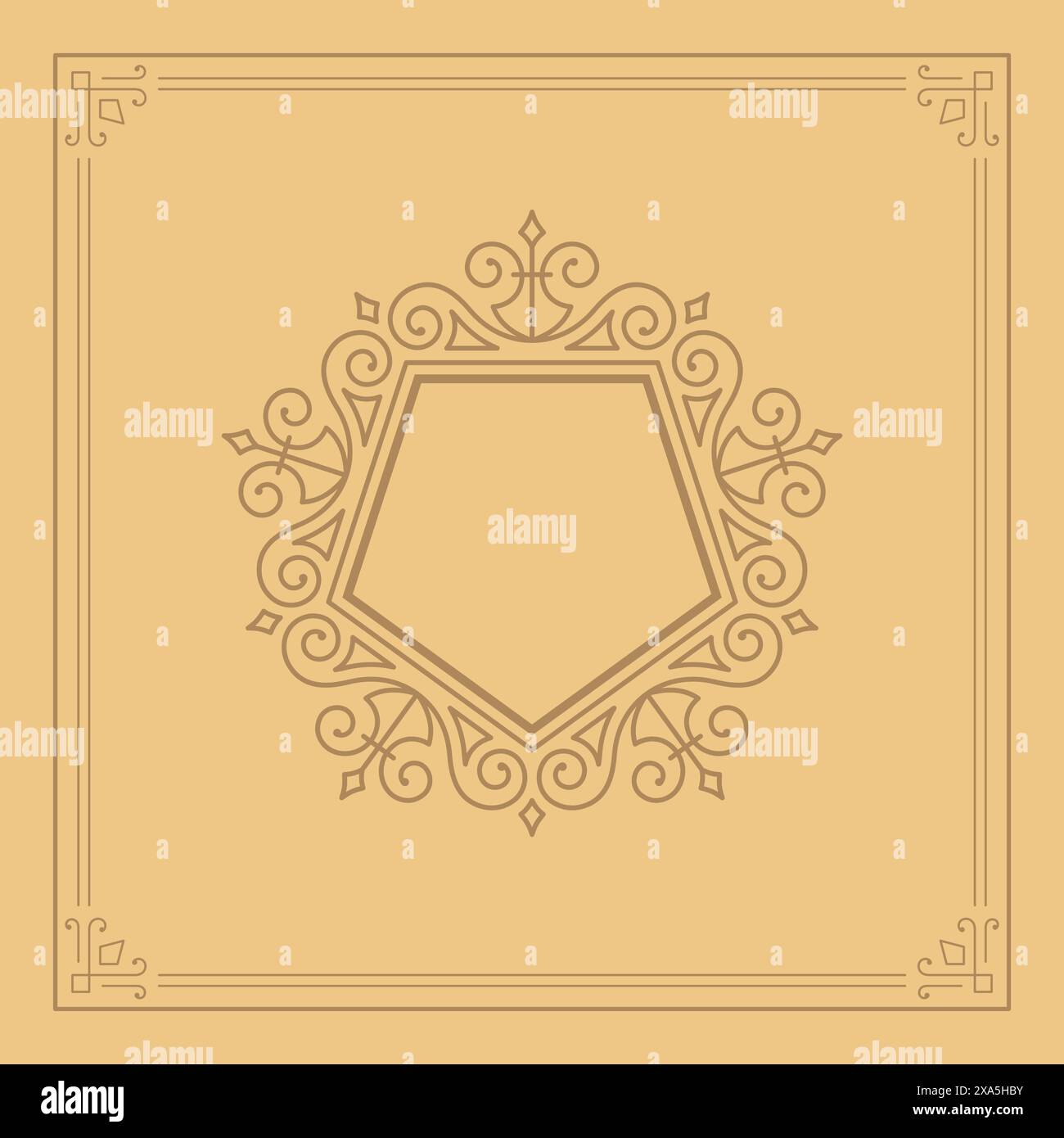 Vintage blüht Ornament Swirls Linien Rahmen Vorlage Vektor Illustration. Viktorianische Grenzen für Grußkarten, Hochzeitseinladungen, Werbung oder Stock Vektor